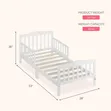 Imported Toddler Bed - White Wood - 5