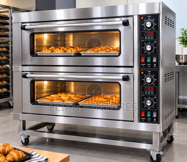 Brand New Two Deck Four Tray Commercial Oven - 1