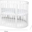 Oval 5-in-1 Convertible Baby Cot - White - 1