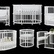 Oval 5-in-1 Convertible Baby Cot - White - 4