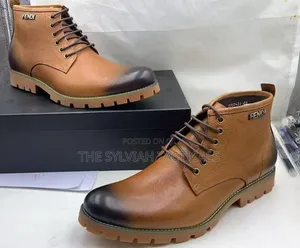 Viatu Asili vya Fendi vya Wanaume vya Ngozi vya Smart Casual