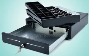 Cash Drawer Ndogo ya Chuma ya Kiotomatiki yenye Latch ya Nafasi 3