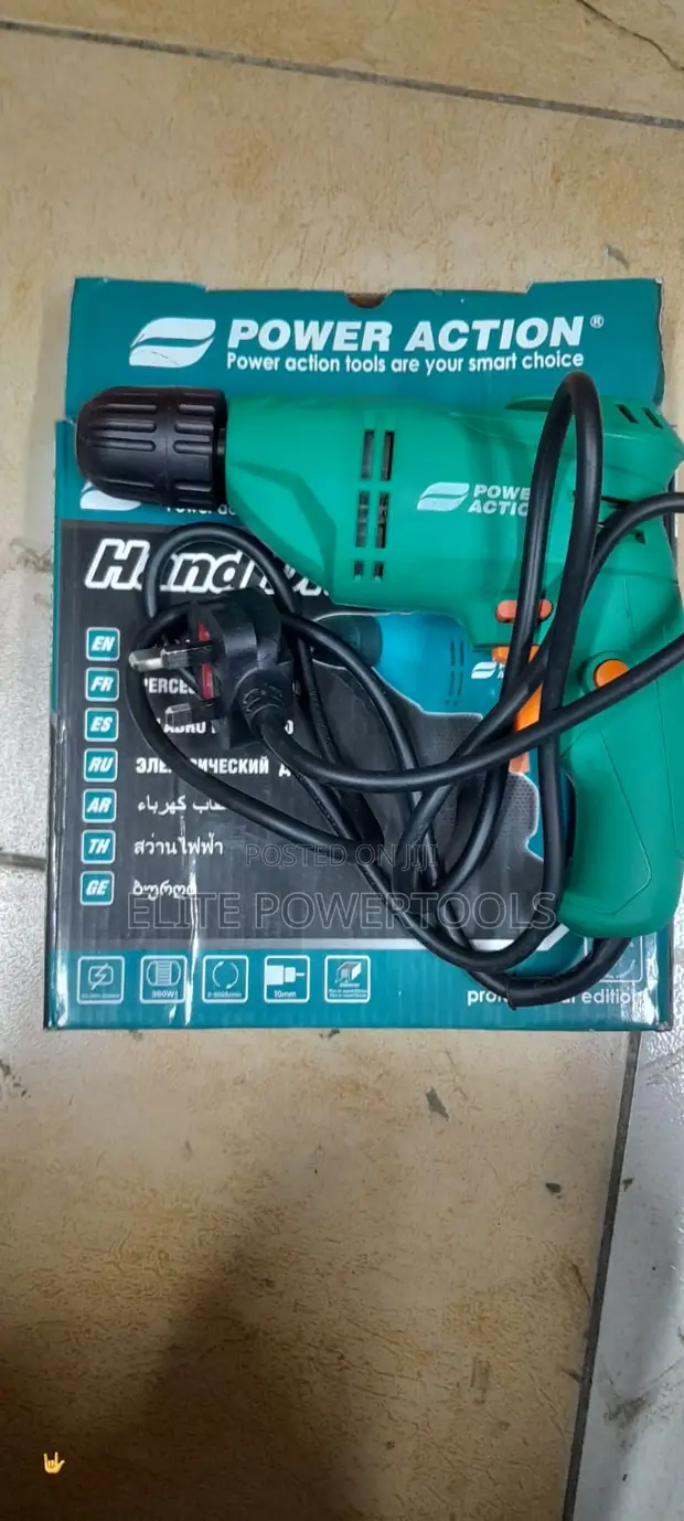 Power Action Electric Drill 380W - 1