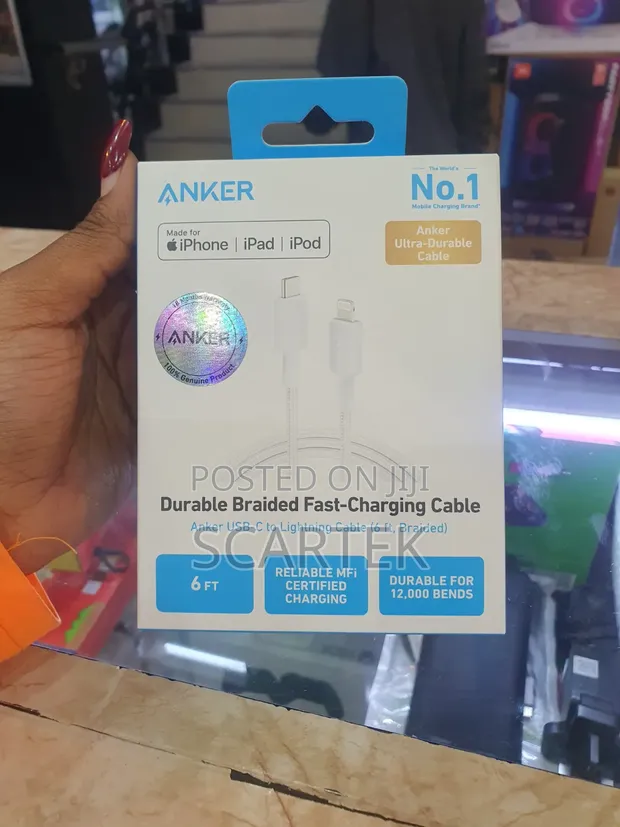 Anker 322 USB-C to Lightning Cable (6ft, Nylon Braided) - 1