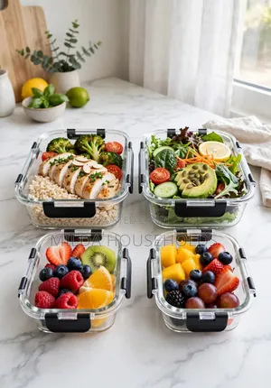 4-in-1 Borosilicate Glass Container Set
