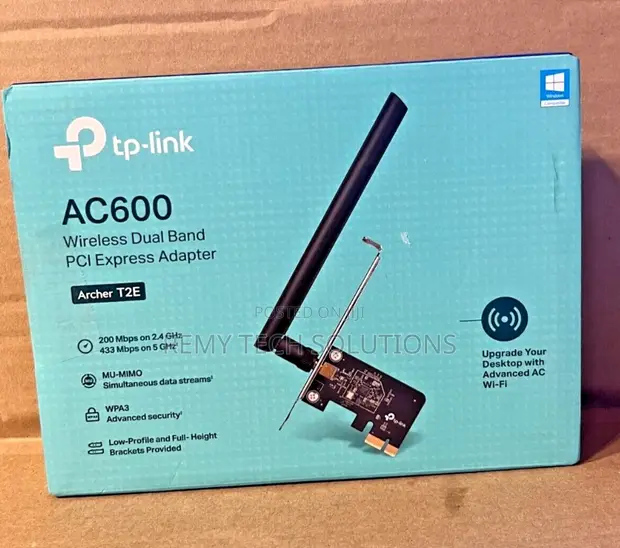 TP-Link Archer T2E AC600 Dual Band Wi-Fi 5 PCI Express Adapter - 1