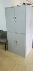 4-Door Metal Office Storage Cabinet with Keys - 2