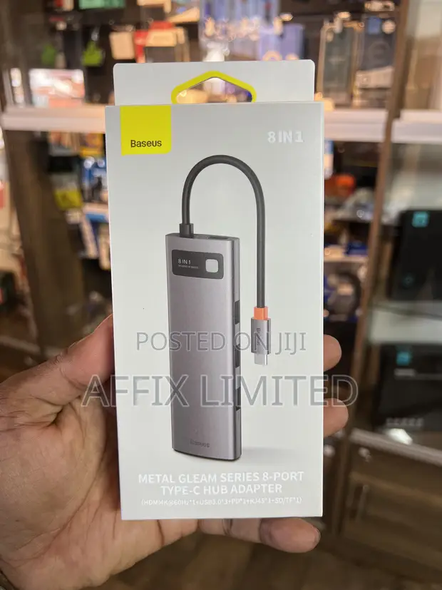 Baseus 8-in-1 USB-C Hub - 4K HDMI, 100W PD - 1
