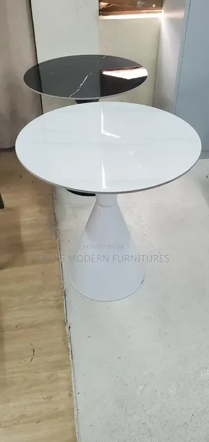 Round Marble-Top Bistro Table