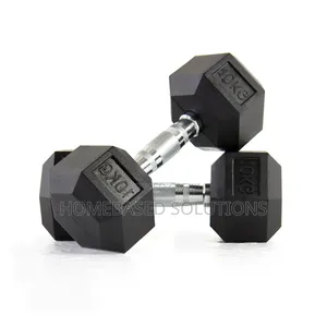 10kg Hexagon Coated Dumbbells (Pair)