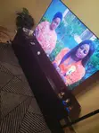 6ft Nyeusi TV Stand na Droo na Kabati - 2
