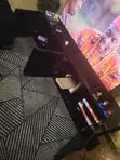 6ft Nyeusi TV Stand na Droo na Kabati - 5