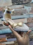 Girls Gold High Heel Shoes - 1