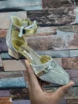 Girls Gold High Heel Shoes - 2