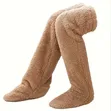 Fuzzy Plush Over the Knee Socks - 2