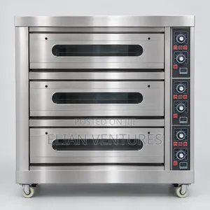 Unique Three Deck Six Tray Commercial Oven