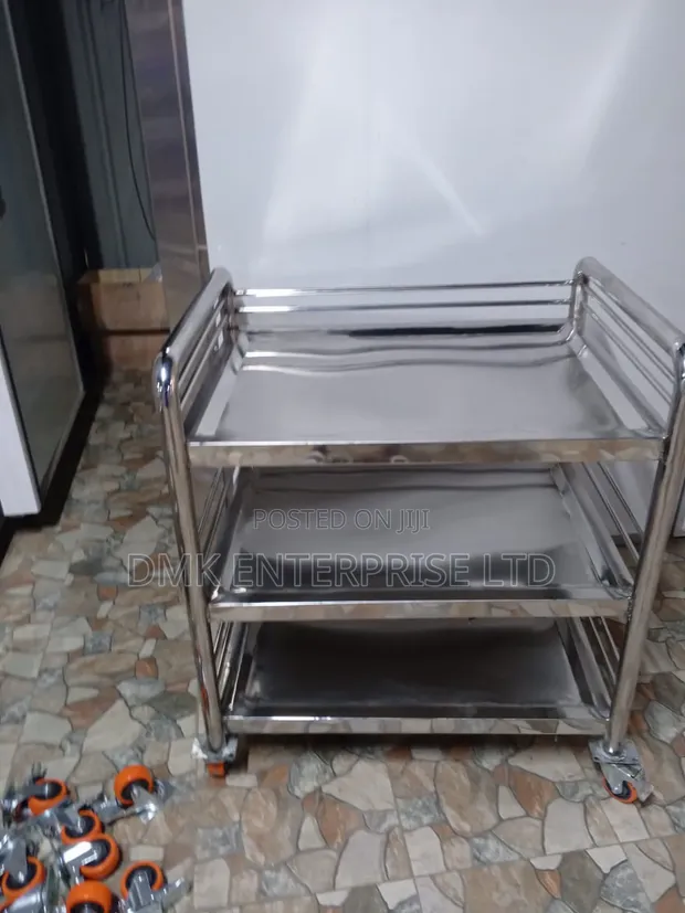 Stainless Steel Service Food Trolley - 1