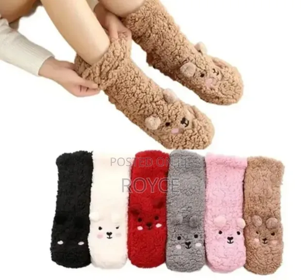 Fuzzy Bear Kids Socks - Brand New - 1