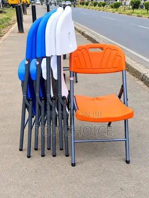 Viti vya Plastiki vya Viwandani Vinavyokunjwa (Bluu/Machungwa)