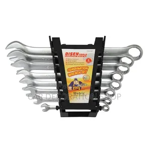 Set ya Spana za Double Ring 8pc, Chuma Kipolishi cha Mirror Chrome