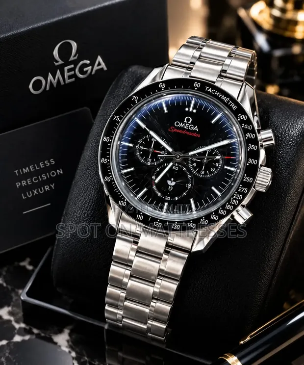 High-End Omega Automatic Watch for Gents + Free Omega Box - 1
