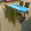 Viti vya Mgahawa/Hoteli, vya Kijani na Fremu Iliyopakwa - 1
