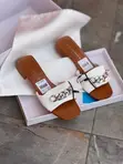 Zara Brown Chain Slide Sandals - 2
