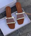 Zara Brown Chain Slide Sandals - 4