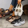 Unique Breathable Laced-Up Shoes for Ladies - Brown - 1