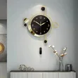 Modern Metal Digital Wall Clock - Gold - 1