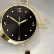 Modern Metal Digital Wall Clock - Gold - 3