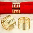 Gold Stainless Steel Napkin Holder Ring - 1