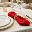 Gold Stainless Steel Napkin Holder Ring - 2