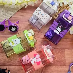 Chupa ya Maji Mbili ya Disney Sanrio Melody & Kuromi 520ml