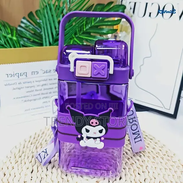 Chupa ya Maji ya Sanrio Melody & Kuromi 570ml Iliyogawanywa - 1