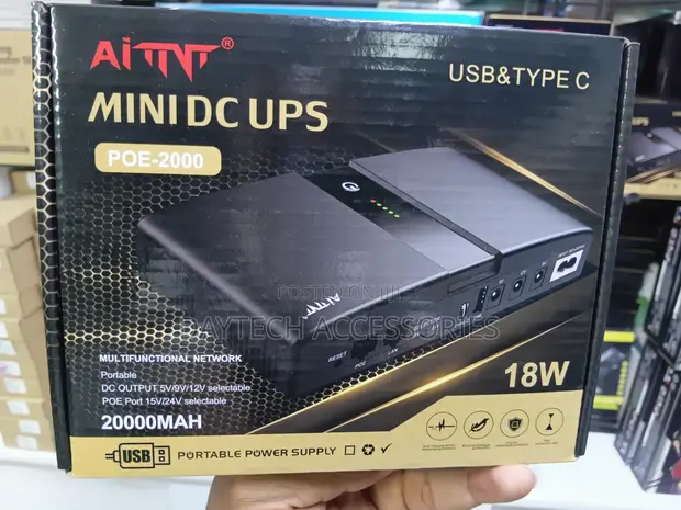 AiTNT Mini DC UPS (POE-2000) 20000mAh - 1