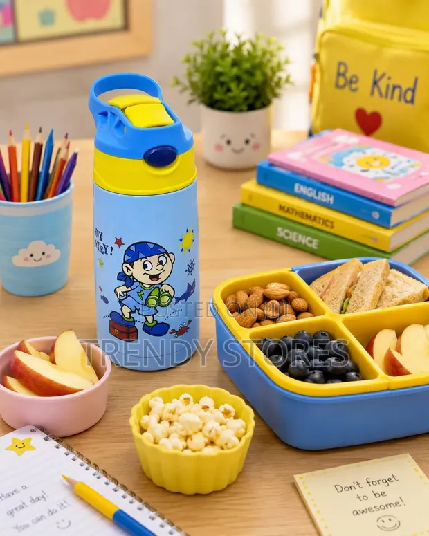 Baby Flask ya Insulated ya Vacuum yenye Straw - 1