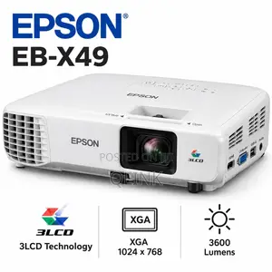 Epson EB-X49 Projector 3LCD, 3600 Lumens, XGA