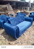 3 Seater Blue Sofa Set - 2