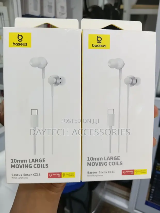 Baseus Encok CZ11 Type-C Earphones Zinazotumia Waya - Nyeupe - 1