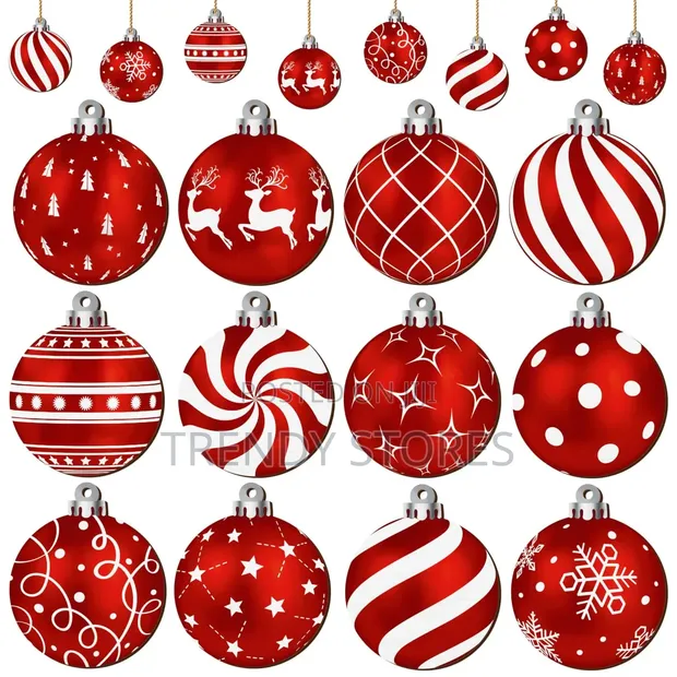 Christmas Wooden Ornaments (12pcs) - 1