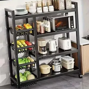Multifunctional Metallic Kitchen Storage Rack