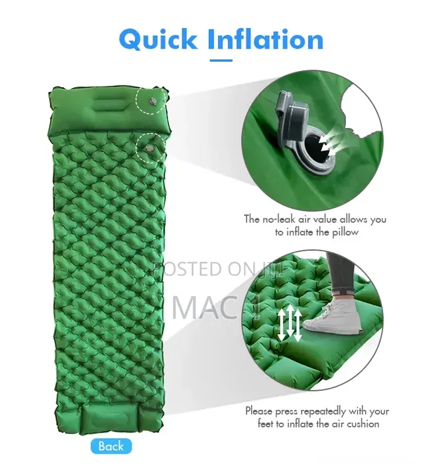 Single Inflatable Mattress Bed for Camping & Guests - 1
