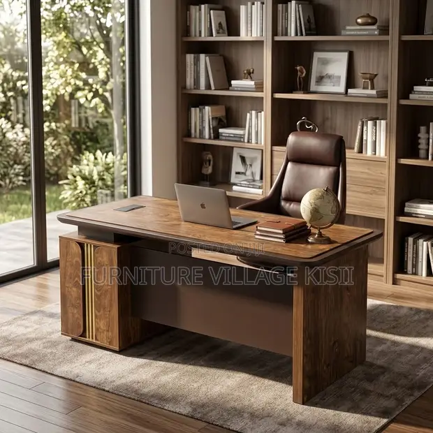 1.2m Executive Brown Office Desk - 1