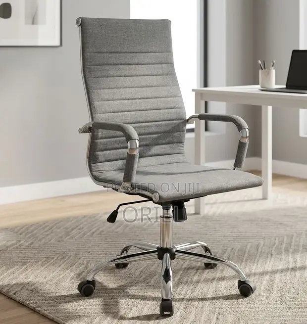 Ergonomic High-Back Swivel Desk Chair - Gray - 1