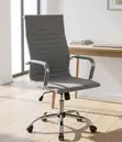 Ergonomic High-Back Swivel Desk Chair - Gray - 3