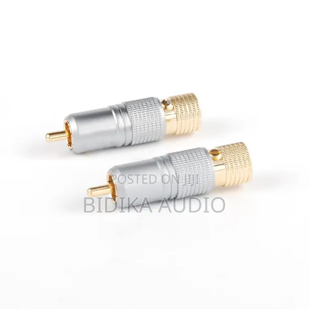 Hifi Audio RCA Plug - Solderless, All Bare Copper - 1