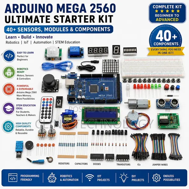 Arduino Mega 2560 Complete Starter Kit | Robotics & STEM - 1