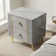 Modern Minimalist Bedside Table - Gray Wood - 4