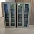 2-Door Glass Display Cabinet - Light Grey - 2
